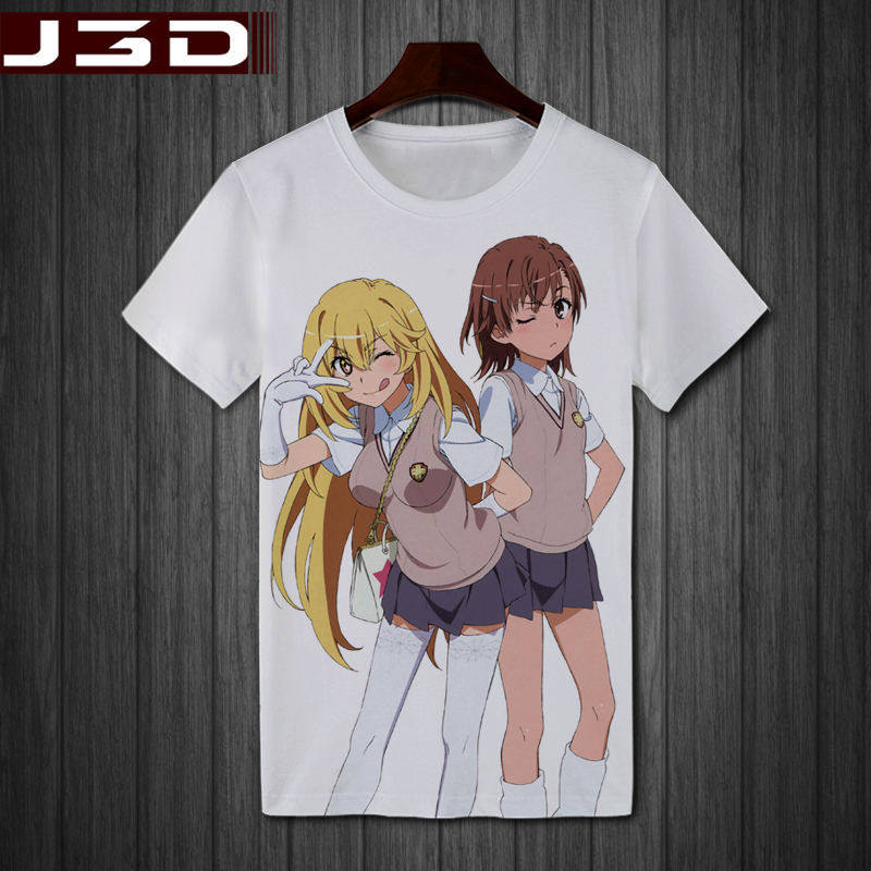 动漫周边某科学的超电磁炮炮姐t恤 j3dT恤