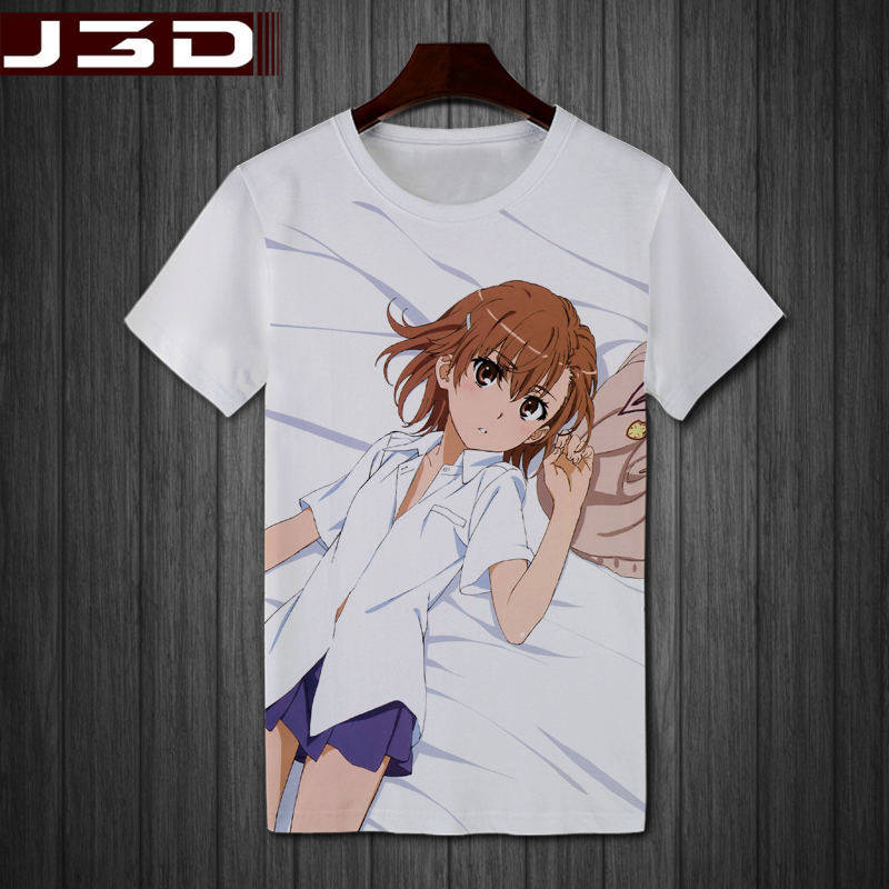 动漫周边某科学的超电磁炮炮姐t恤 j3dT恤