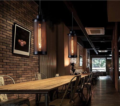 创意爱迪生吊灯仿古餐厅酒吧吧台咖啡馆复古工业风铁艺小铁笼吊灯 - 图2