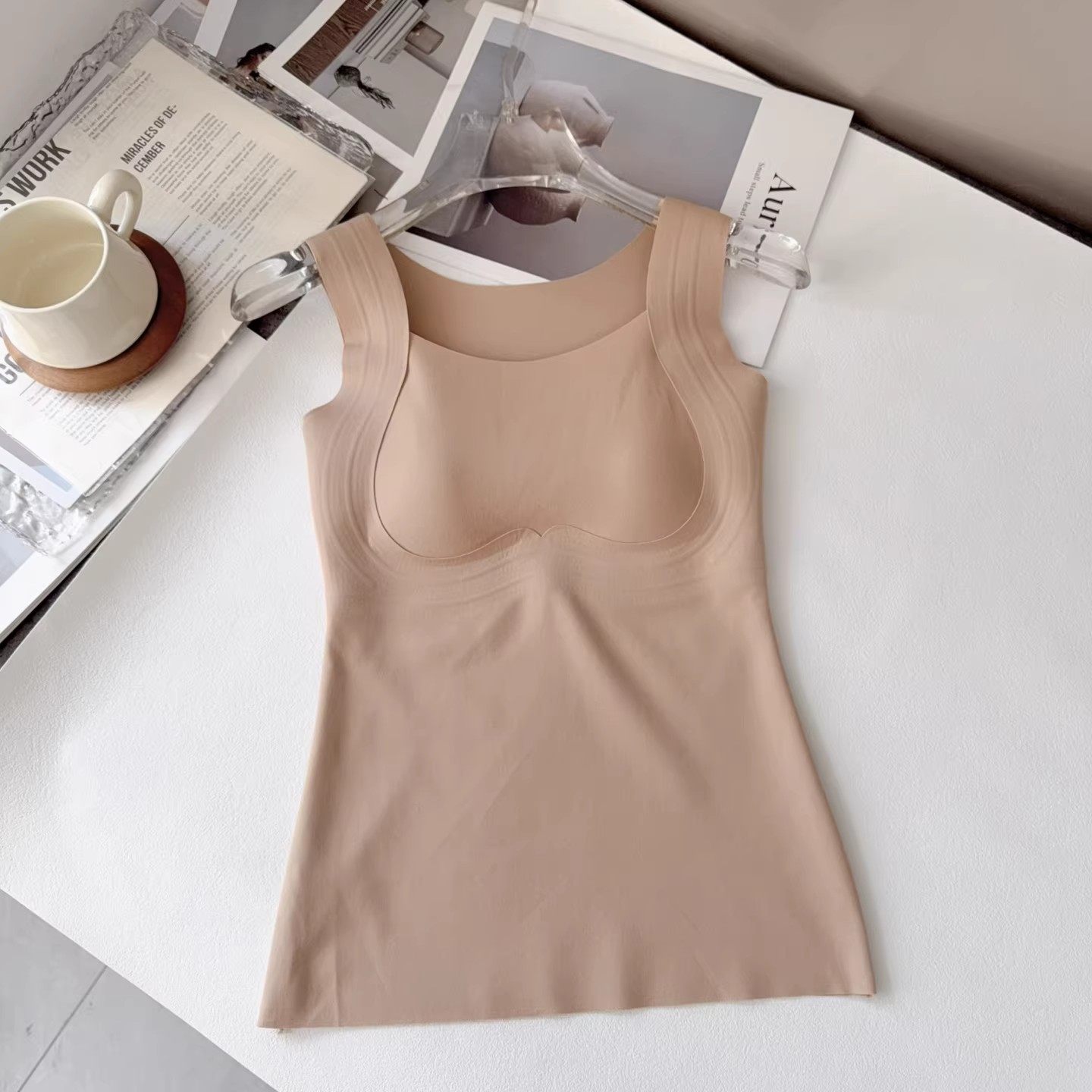 大胸显小发热无痕保暖背心女免穿内衣兔耳朵杯防下垂紧身内搭打底,淘宝优惠券,粉丝福利购,淘宝优惠卷