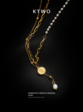 高级感流苏金色冷淡风珍珠项链