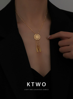 复古流苏民族风羽毛项链女生