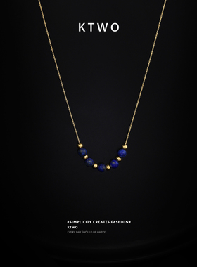 天然石榴石项链女青金石锁骨链