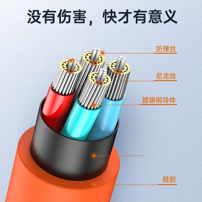 机客typec充电线240W闪充适用华为VIVO小米OPPO荣耀加粗数据线6A - 图3