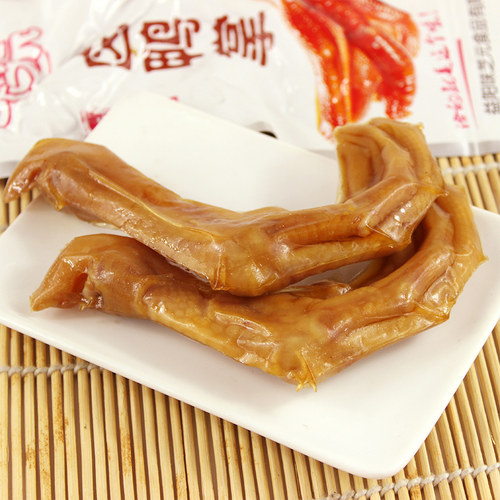 味芝元卤鸭掌40包湖南特产香辣鸭爪鸭脚真空即食休闲麻辣零食小吃 - 图0