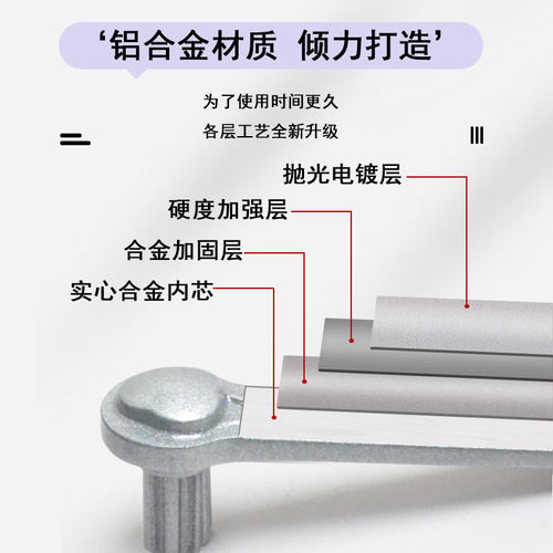晾衣架手柄摇把手动升降手摇器配件把手摇杆通用六角阳台把柄老款 - 图0
