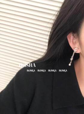 水钻星星三合一项链水滴吊坠耳环