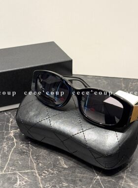 26FW复古方框墨镜太阳眼镜女