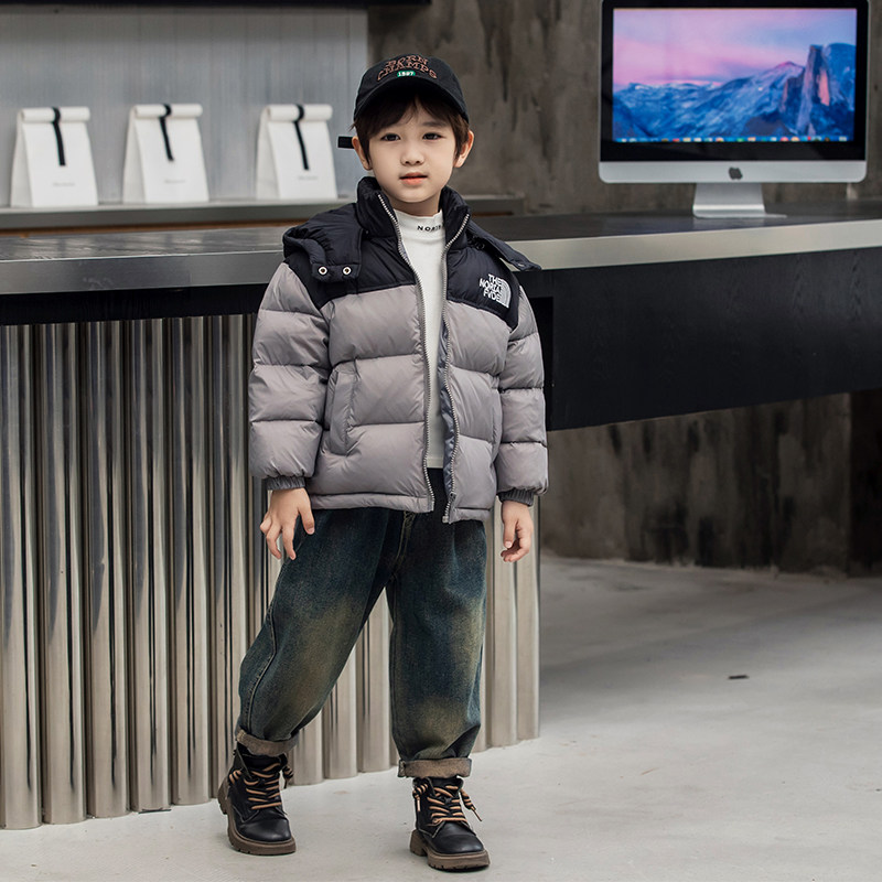 童装儿童羽绒服男童女童白鸭绒外套宝宝拼色加厚羽绒服中小童外穿,淘宝优惠券,粉丝福利购,淘宝优惠卷
