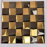 Мозаика из нержавеющей стали европейская трехмерная маленькая кусочка гальваническая зеркало отель бар Ktv Фоновая настенная металлическая наклейка