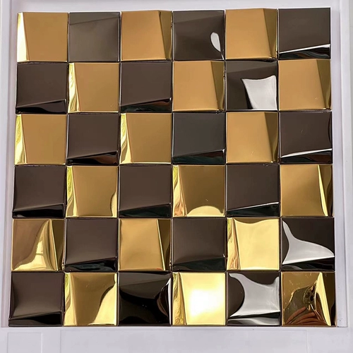 Мозаика из нержавеющей стали европейская трехмерная маленькая кусочка гальваническая зеркало отель бар Ktv Фоновая настенная металлическая наклейка