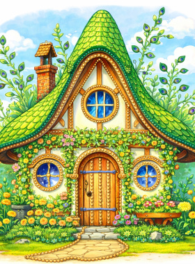 钻石画diy星空花园城市小屋猫咪数字拼图粘贴点钻画手工学生作业