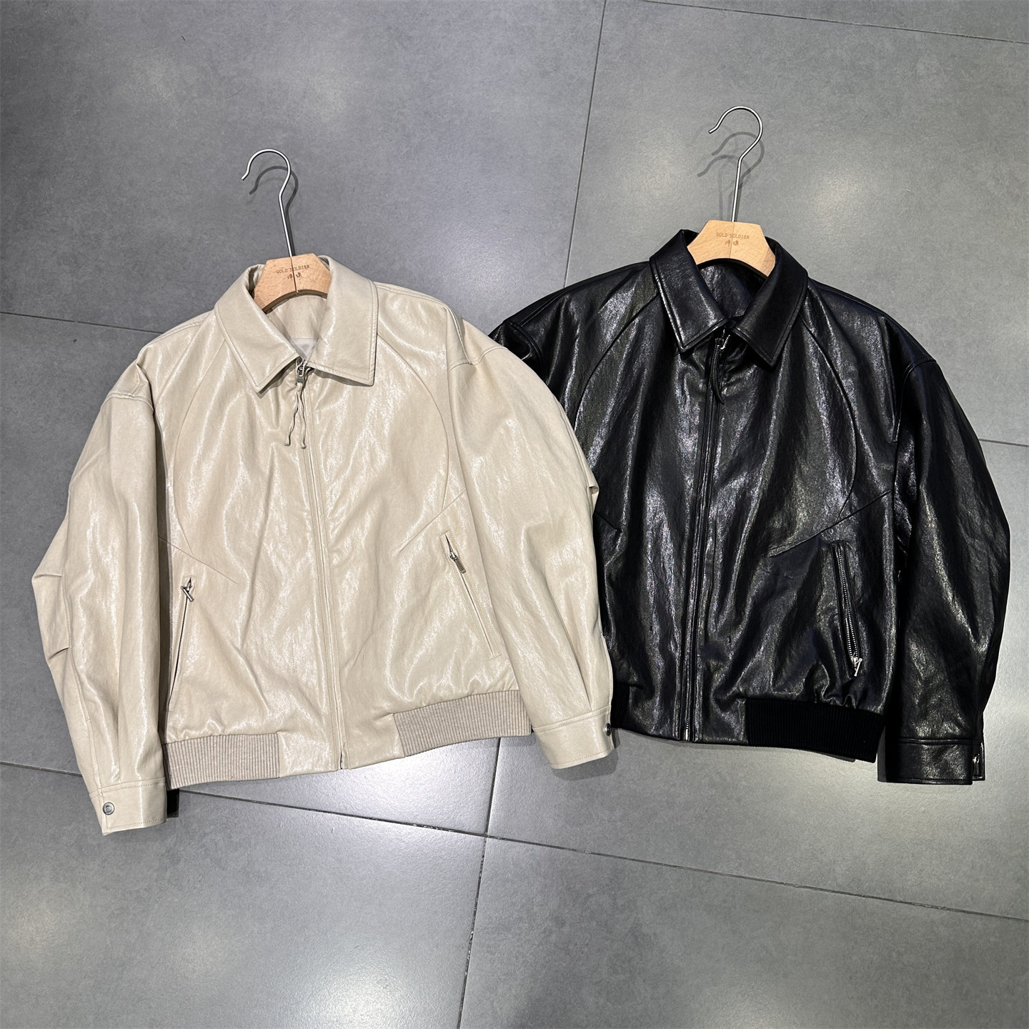 轻奢老钱风复古翻领pu皮夹克男春秋季美式痞帅简约通勤皮衣外套潮,淘宝优惠券,粉丝福利购,淘宝优惠卷