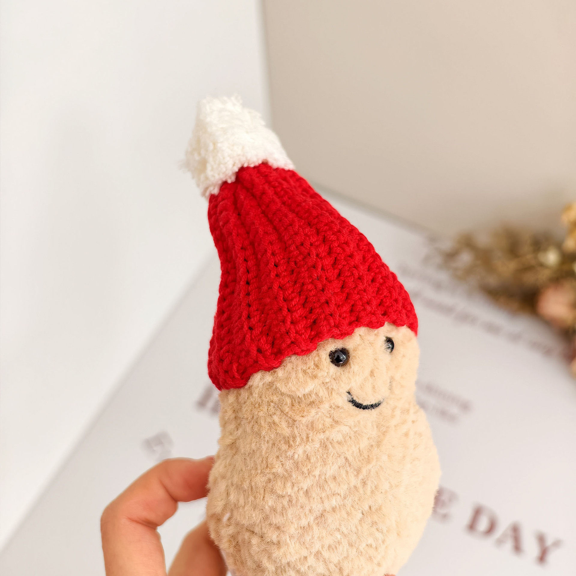 仅帽子】11CM花生玩偶着替手工小红帽Jellycat趣味花生公仔衣服萌,淘宝优惠券,粉丝福利购,淘宝优惠卷