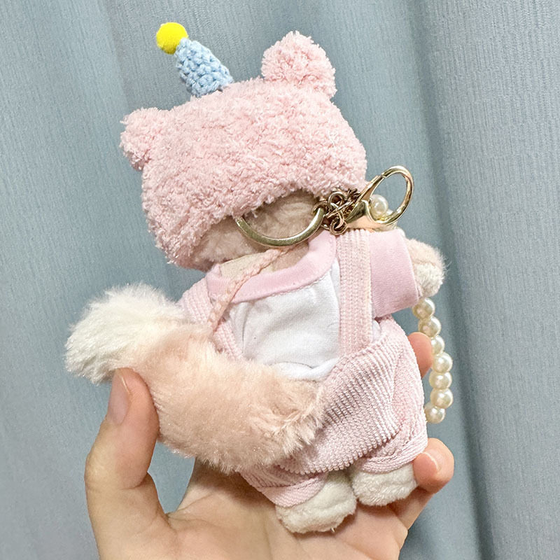 仅衣服】贝儿钥匙扣挂件娃衣粉口袋背带裤+手工猪猪帽+挎包套装萌,淘宝优惠券,粉丝福利购,淘宝优惠卷