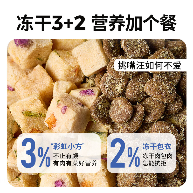 伯纳天纯狗粮生鲜super鲜肉冻干试吃装200g成犬幼犬50g*4包双拼粮 - 图2