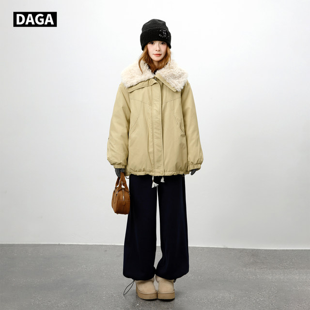 Daga Parker down jacket women's lamb fur collar winter coat