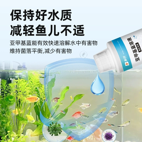 Стерилизация и дезинфекция бака с метиленовым синим рыб