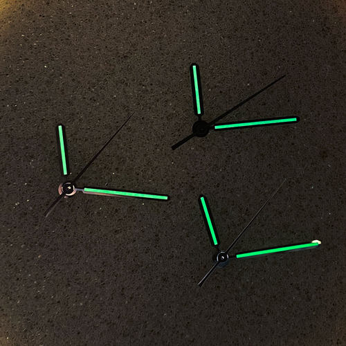 特殊定制尺寸 PVD NH35机芯 改装指针 9*13.5*13.5mm 绿夜光表针 - 图1