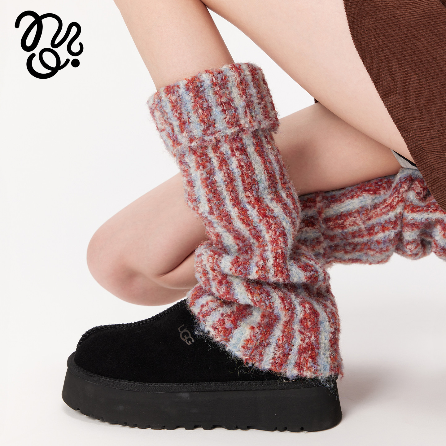 灰色毛绒腿套堆堆袜秋冬袜套条纹保暖外穿复古长筒加厚腿袜子女,淘宝优惠券,粉丝福利购,淘宝优惠卷