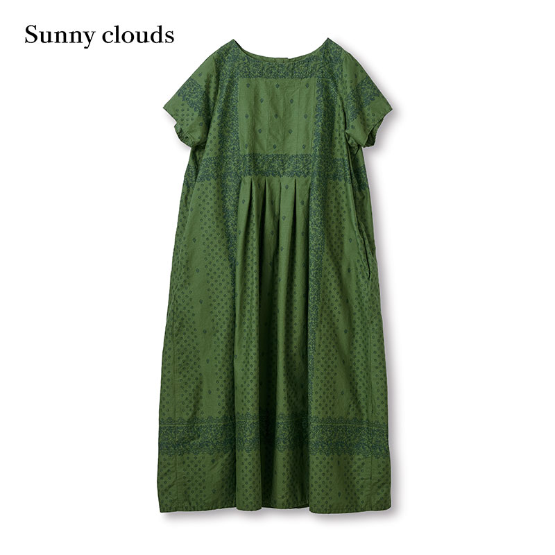 桑妮库拉/Sunny clouds 女式纯棉印花连衣裙 - 图0