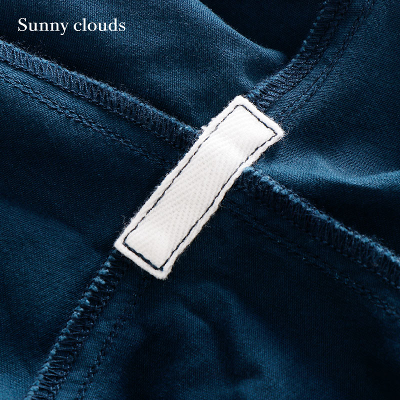 秋季新品 桑妮库拉/Sunny clouds 女式棉混微弹紧腿裤（深蓝） - 图2