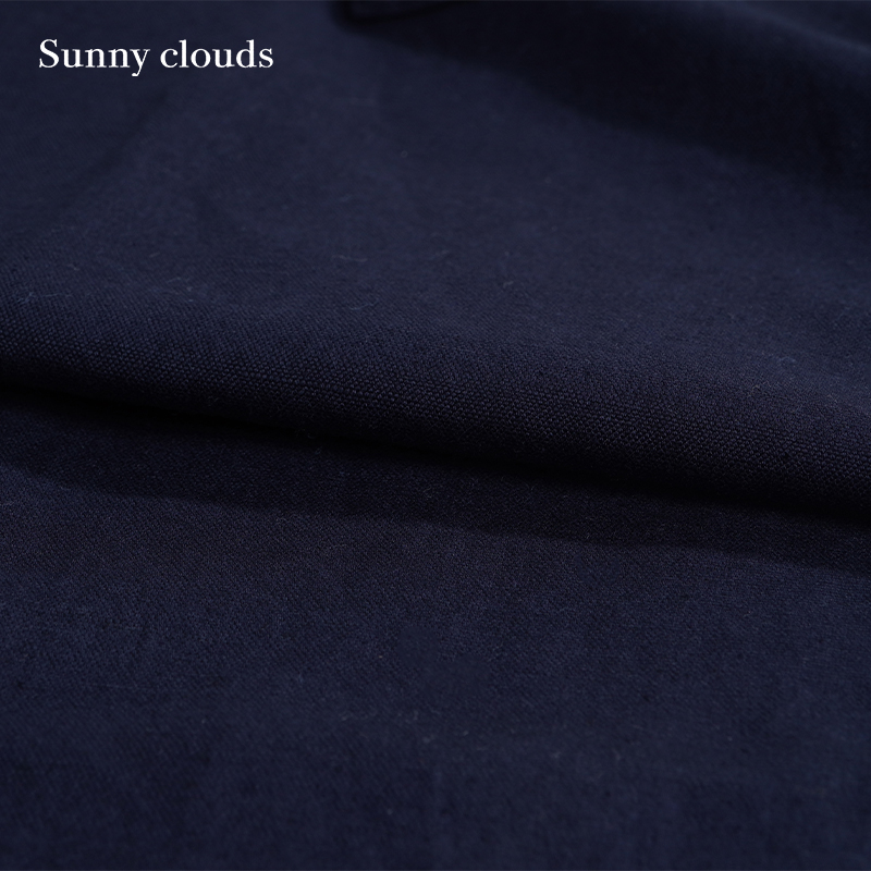 春季新品 桑妮库拉/Sunny clouds 女式棉麻直筒阔腿裤宽松舒适 - 图2