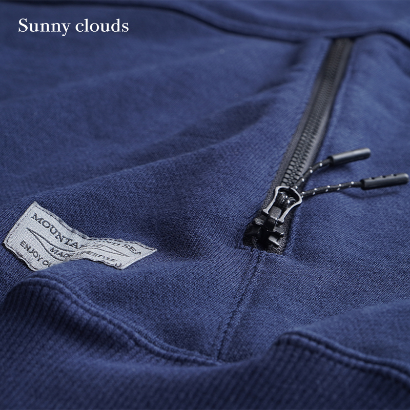 春季新品 桑妮库拉/Sunny clouds女棉混卫衣（藏蓝）套头圆领上衣 - 图2