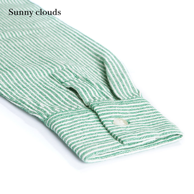 Women's pure cotton stand collar dropped shoulder Japanese striped shirt