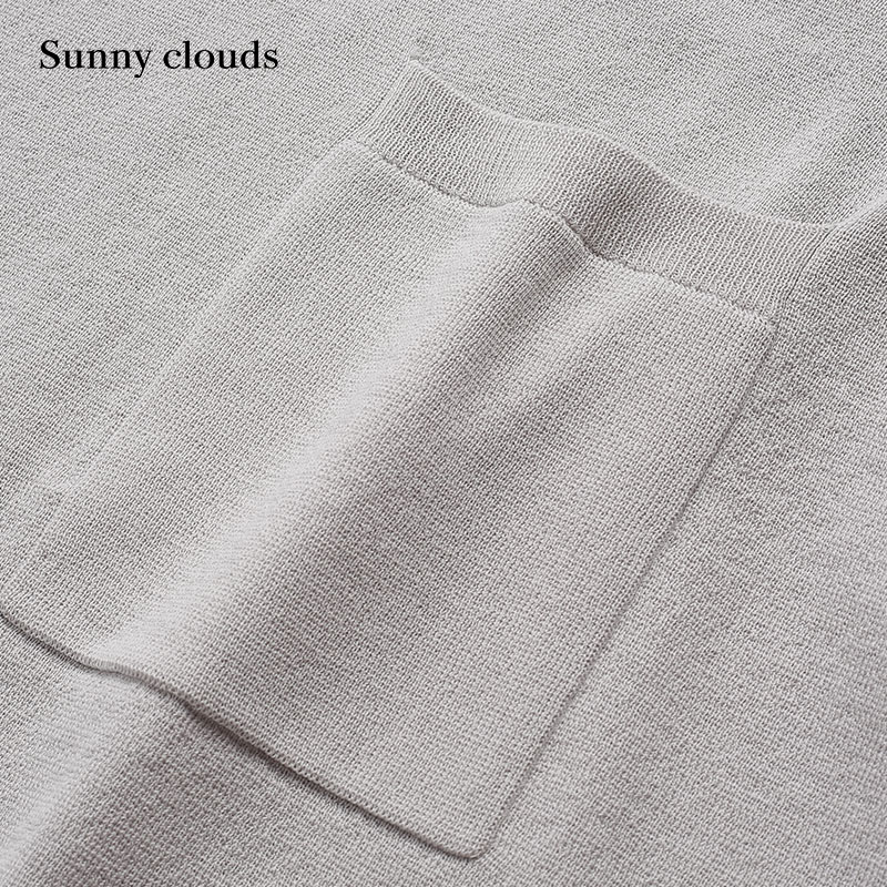 桑妮库拉/Sunny clouds 女式落肩宽松针织衫（灰） - 图2