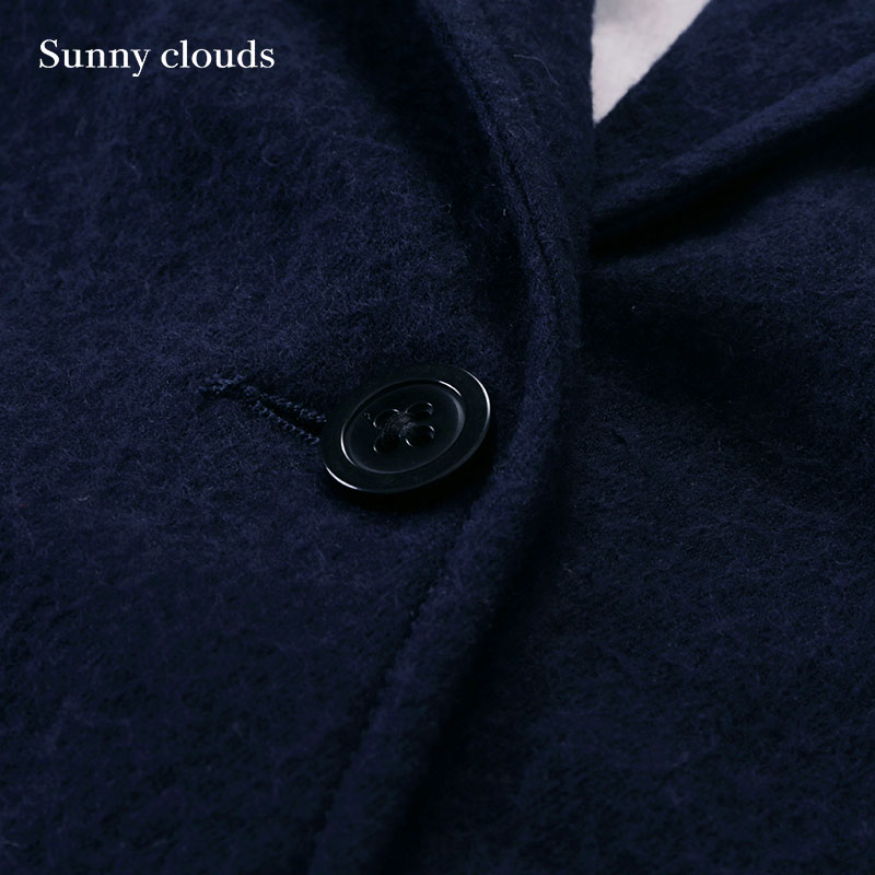 Sunny clouds Shuttle Notes日本面料 女式棉毛长款大衣 - 图1