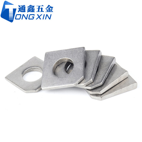 304/316不锈钢方斜垫片槽钢工字钢用缺角垫圈M8M10M16M20 GB853 - 图2