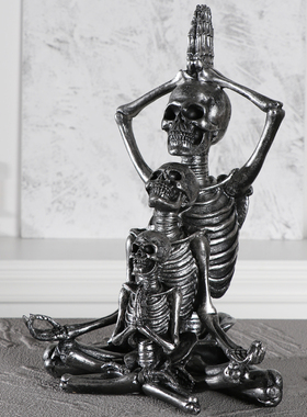 爱丁文化树脂万圣节骷髅创意摆件