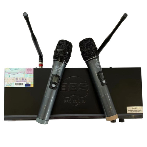 正品原装BBS U-4500D一托二专业K歌演唱麦克风 无线话筒U-4500D - 图1