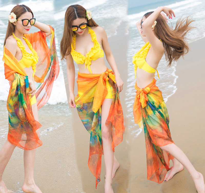 丝巾女夏季沙滩巾海边超大防晒两用雪纺百变百搭披肩围巾纱巾薄款,淘宝优惠券,粉丝福利购,淘宝优惠卷