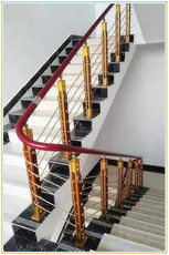 Лестничные перила 楼梯扶手护栏家用loft室内阁楼围栏阳台平台立柱pvc简约现代栏杆