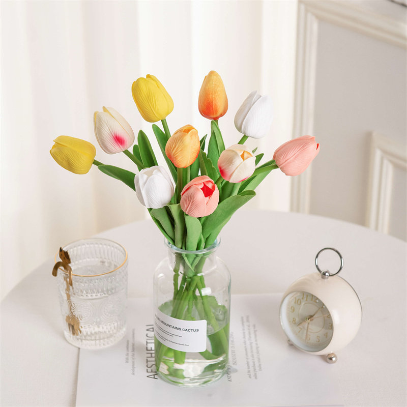 郁金香仿真花假花客厅卧室摆设学生宿舍干花花束装饰桌面花艺插花