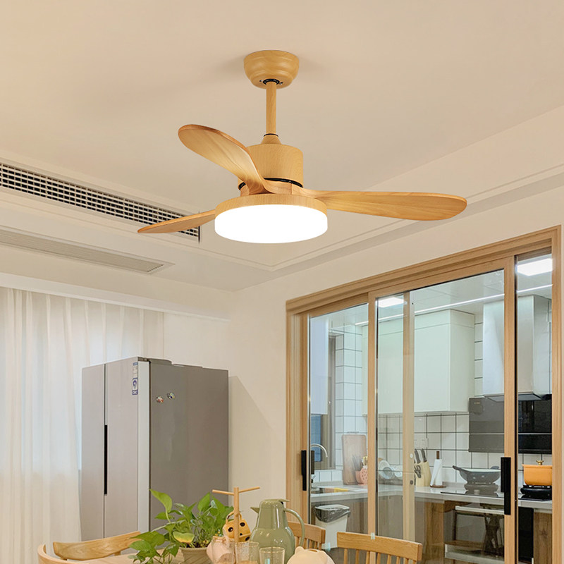 全光谱LED北欧风扇吊灯吸顶灯客厅餐厅卧室静音大功率实木日式灯,淘宝优惠券,粉丝福利购,淘宝优惠卷