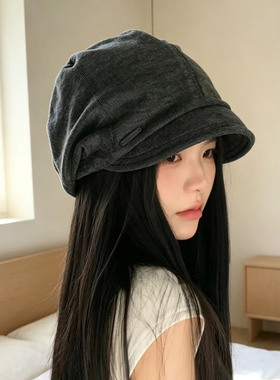 素颜戴也好看的堆堆帽!显脸小大头围包头帽宽松慵懒大号大码冷帽