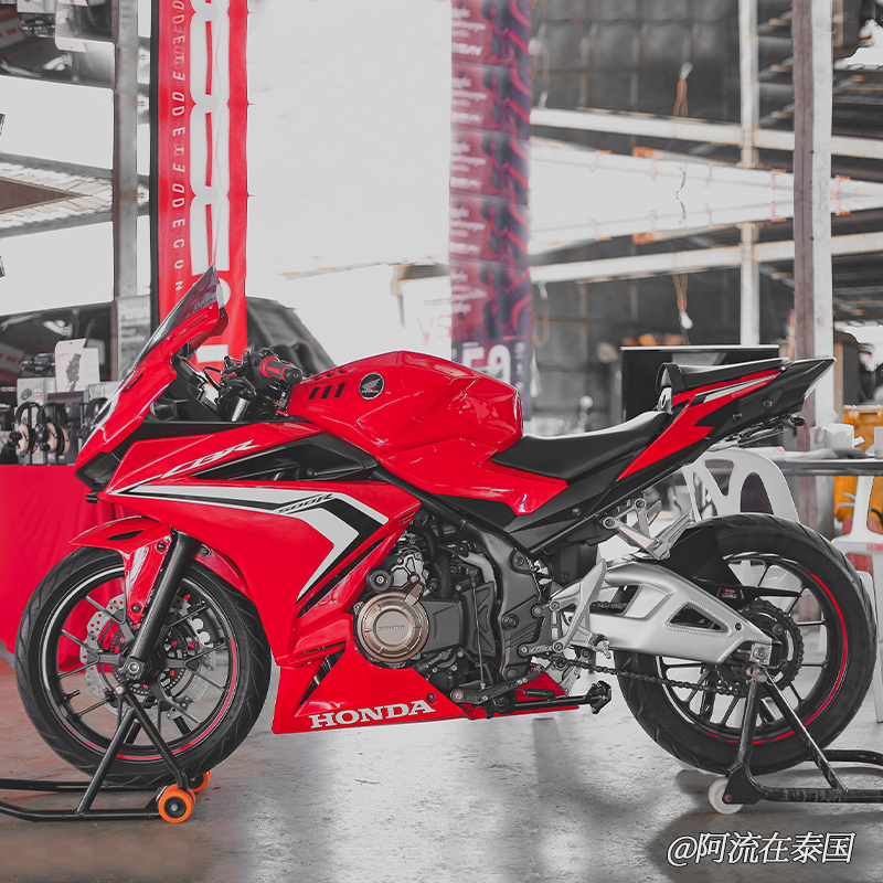 CBR500R改装泰产后摇臂罩CBR400R通用实车设计无损安装金属质感-图3