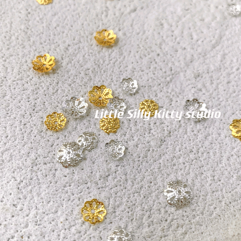 【保色花托】镀18k金基础花托花帽隔片diy串珠手链金属配件材料,淘宝优惠券,粉丝福利购,淘宝优惠卷