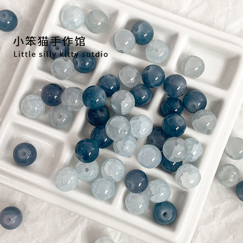 唯美国风玉碎琉璃玻璃珠DIY手串珠子手链项链饰品配件散珠材料 - 图3