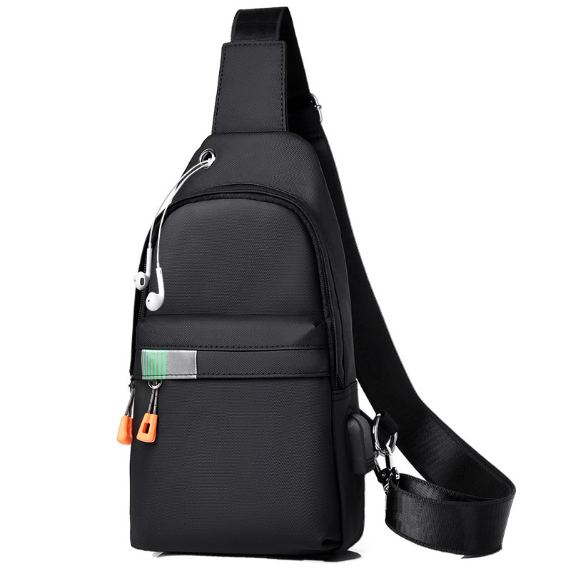 胸包男士包包单肩百搭潮牌男斜挎包 蒂梵森男士包袋