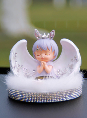 水貂毛镶钻安妮天使宝贝汽车家居摆件女生可爱俏皮车内装饰用品