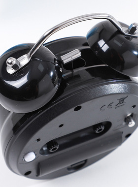 超大声复古打铃闹钟卧室小夜灯静音钟表创意礼品学生床头时钟摆件