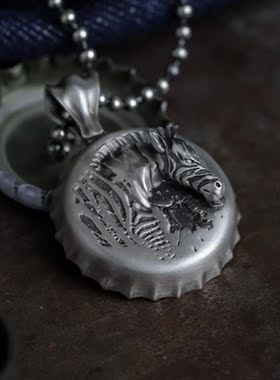 BeeReal中性925银原创吊牌动物