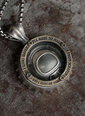 BeeReal中性925银原创吊牌太空