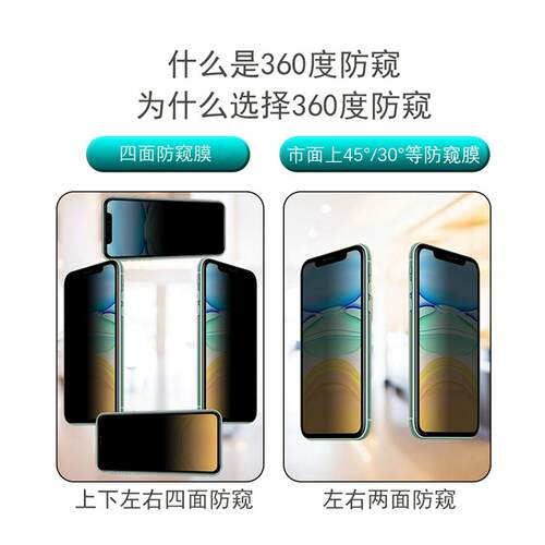 华硕ROGPhone7四面防偷窥膜钢化膜6Pro上下左右防偷窥膜ROG5Pro/Asus5sROG6D/7Ultimate防爆膜6DUltimate隐私 - 图2