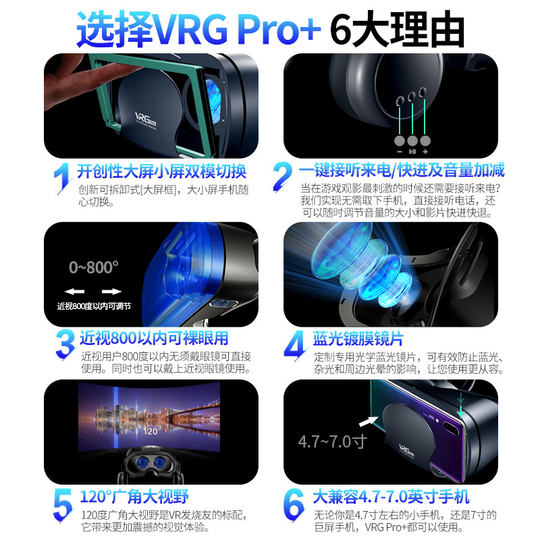 VRGvr glasses virtual reality 3d movie game