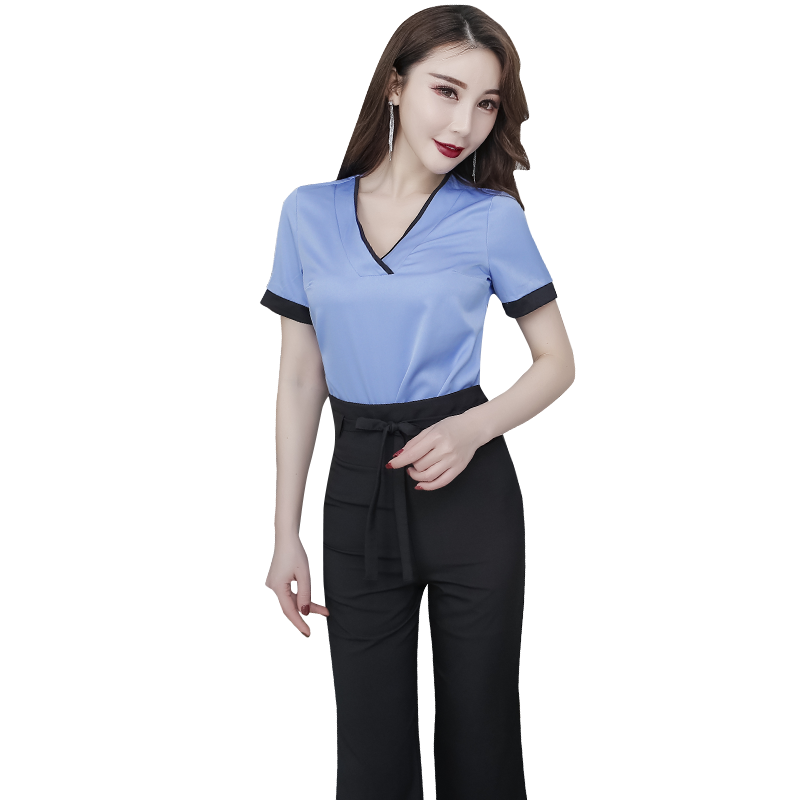 足浴工作服套装2019春秋足疗店长裤 帕妮迪酒店工作制服